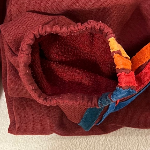 Aviator Nation 5 Stripe Burgundy Sweatpants Size M - Picture 8 of 13